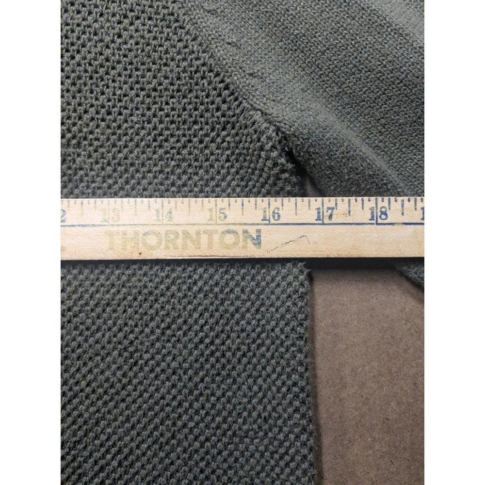 LL Bean Womens Olive Green Quarter Zip Hooded Sweater Thermolite 505129 Small - Picture 8 of 8